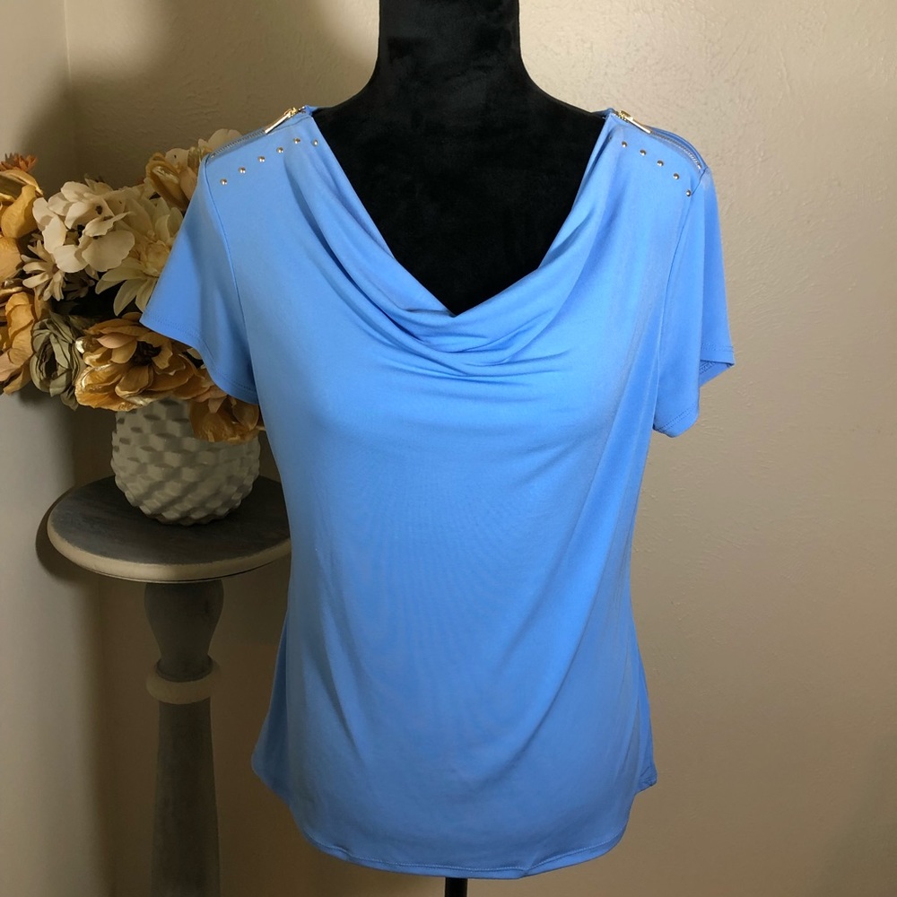 Carmen by Carmen Marc Valvo Studded Top